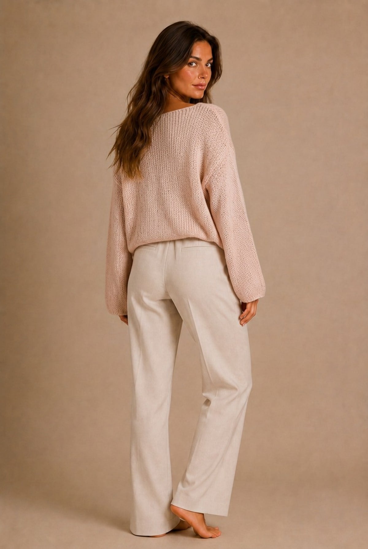 Barolo Fuzzy Oversized Knit Sweater