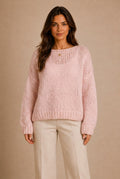 Barolo Fuzzy Oversized Knit Sweater