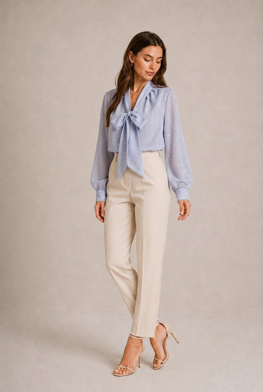 Chianti Metallic Dash Blouse