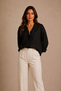 Montalcino Ruffled Long Sleeve Shirt