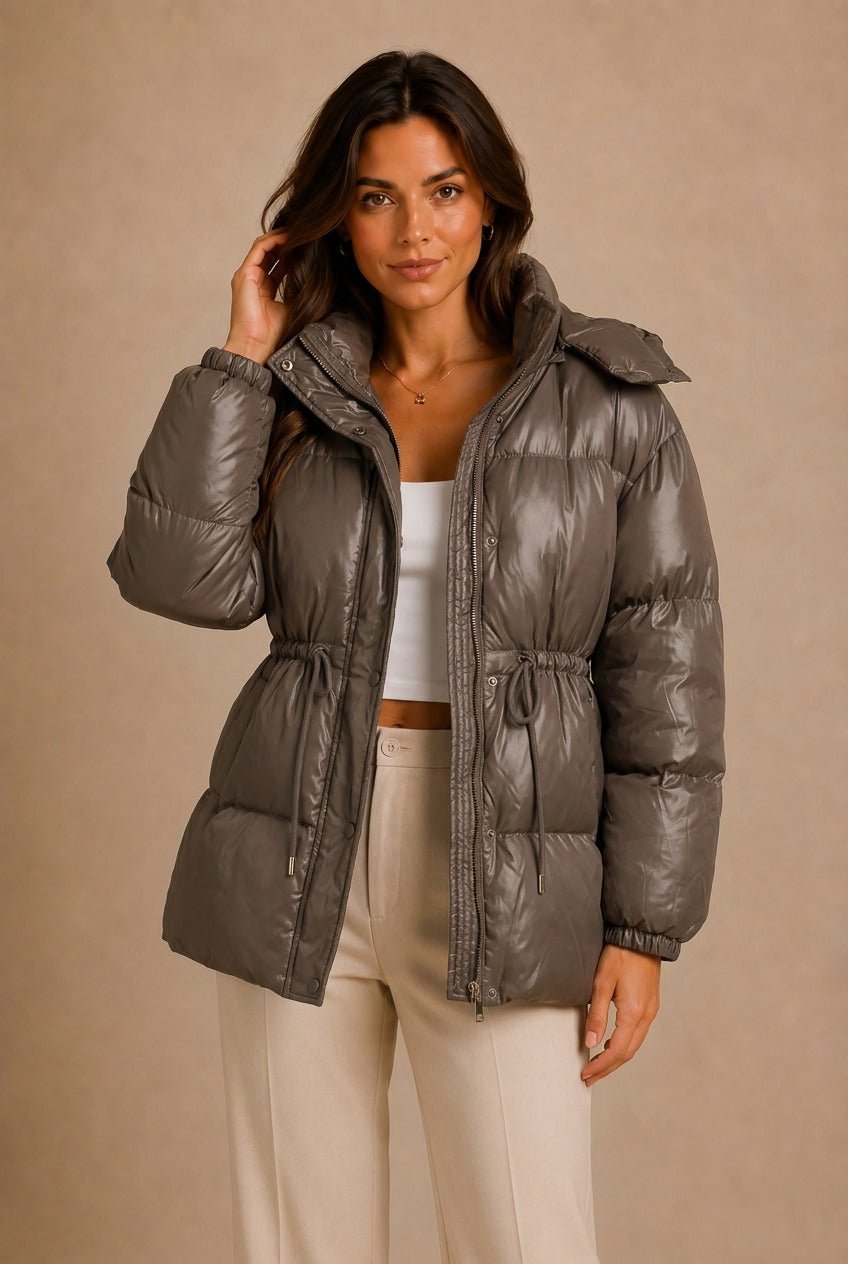 Siena Drawstring Waist Puffer Jacket