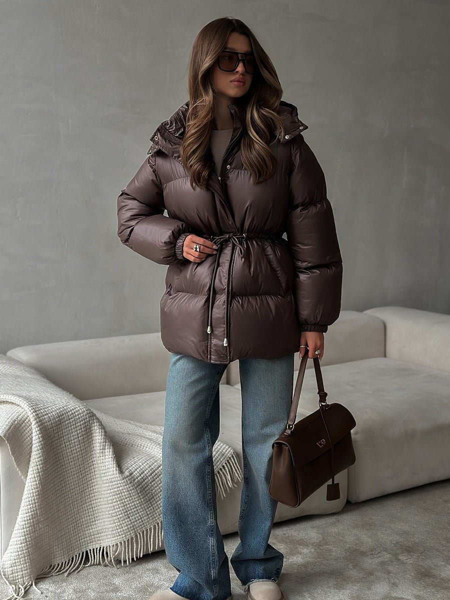 Siena Drawstring Waist Puffer Jacket