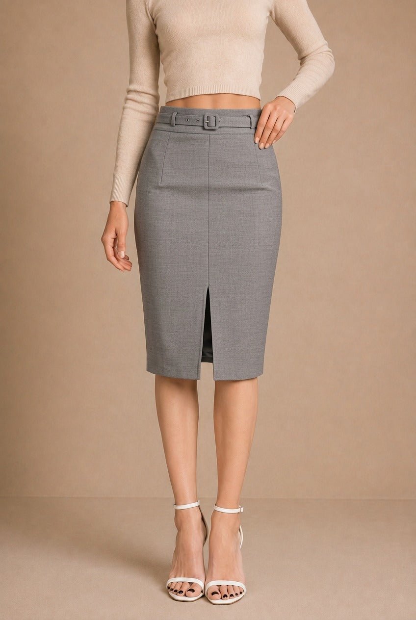 Greve Slit Pencil Skirt