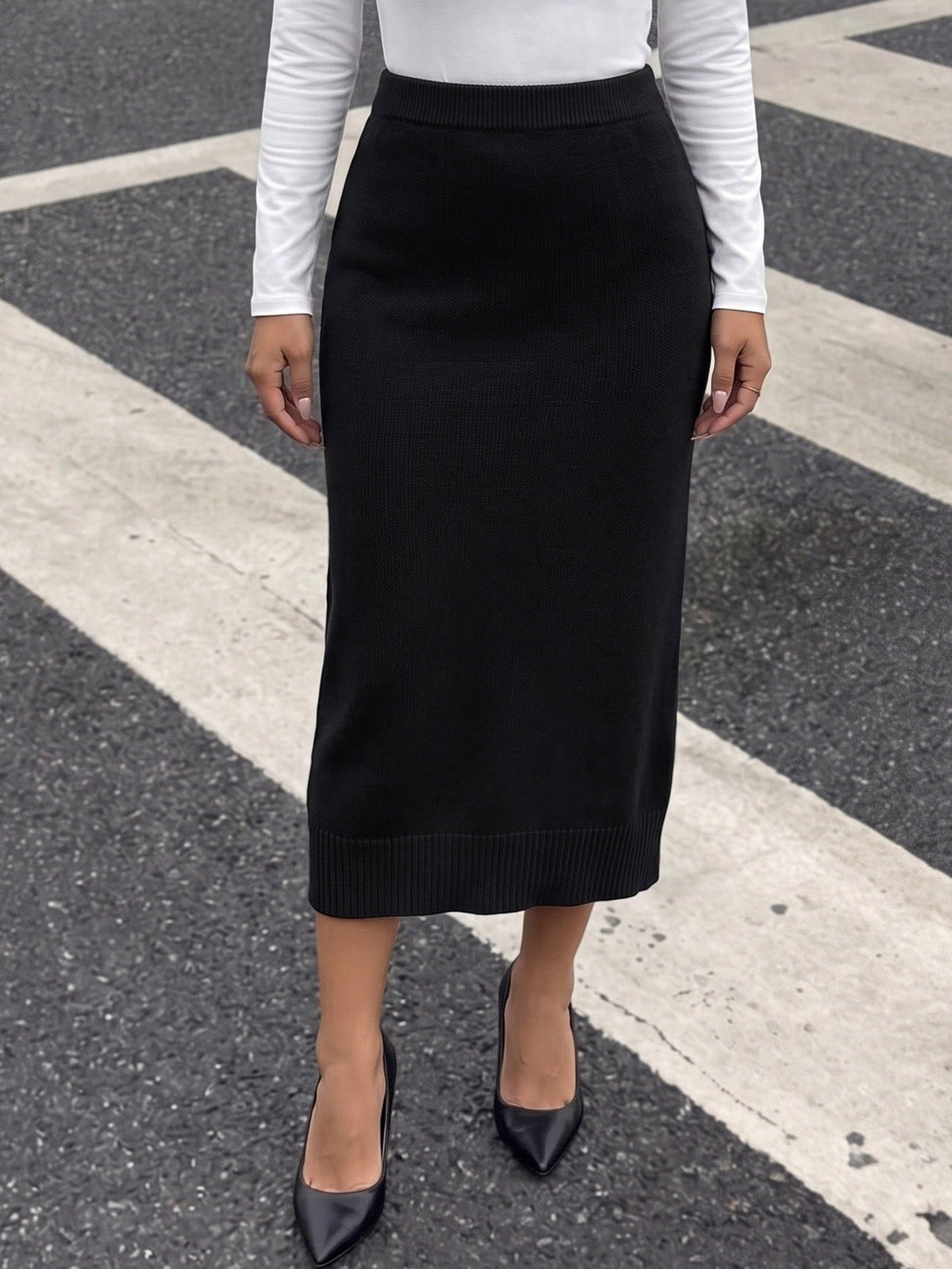 Chianti Ribbed Midi Skirt