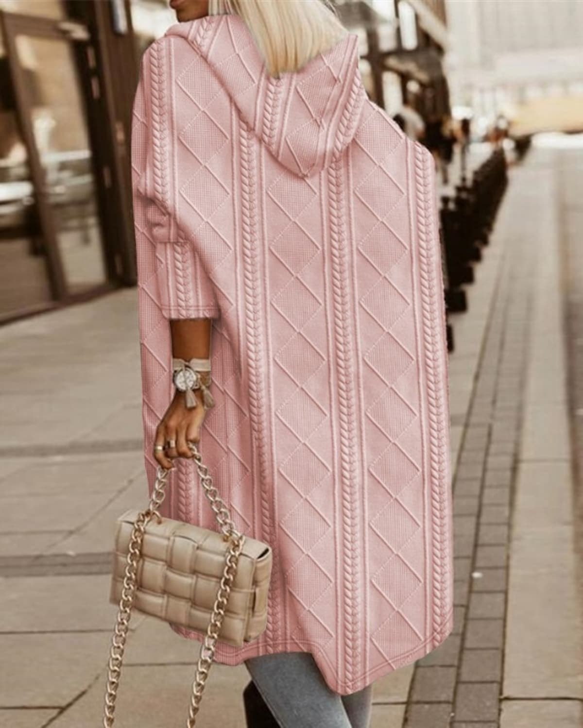Orvieto Cable-Knit Hooded Coat