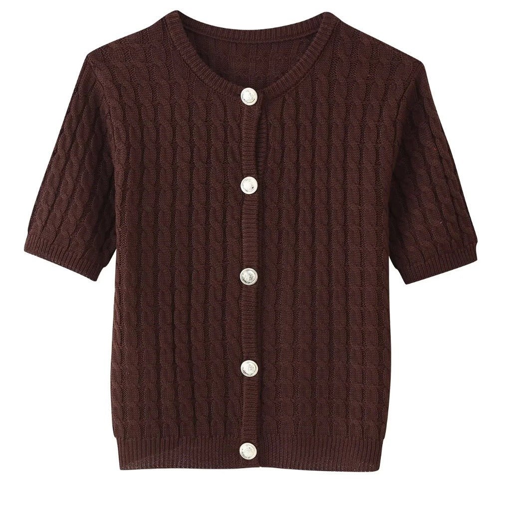 Chianti Cable-Knit Cardigan