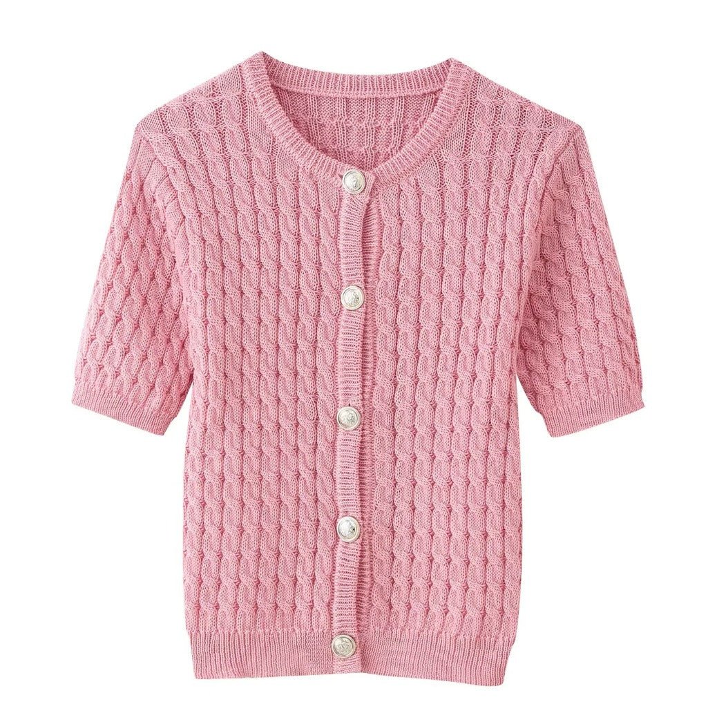 Chianti Cable-Knit Cardigan