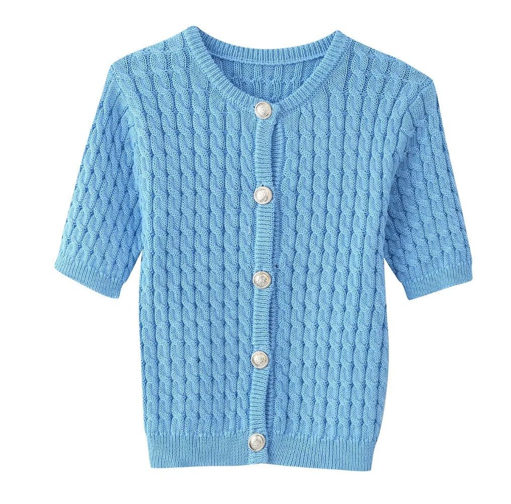 Chianti Cable-Knit Cardigan