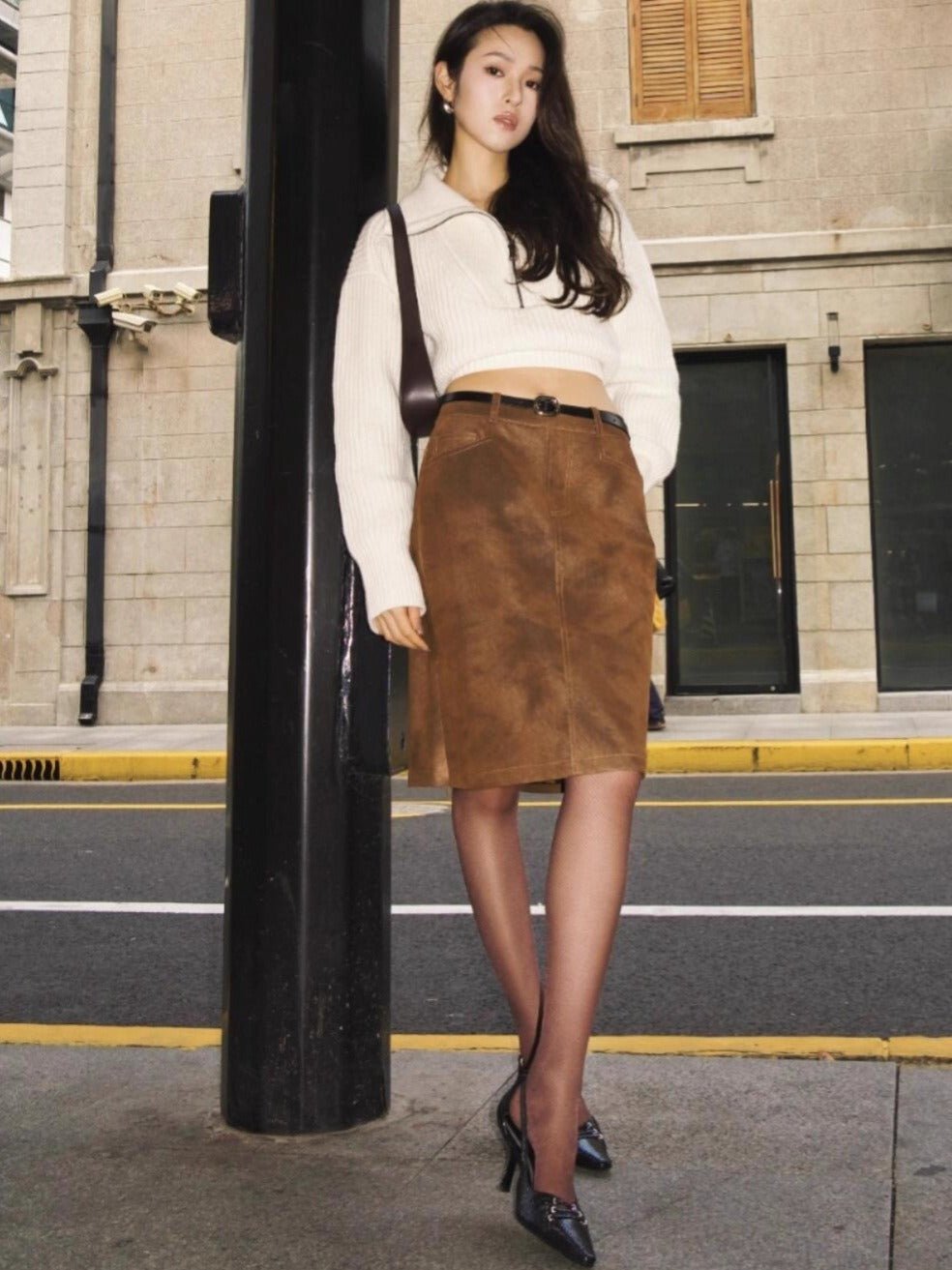Chianti High-Waisted Mini Skirt