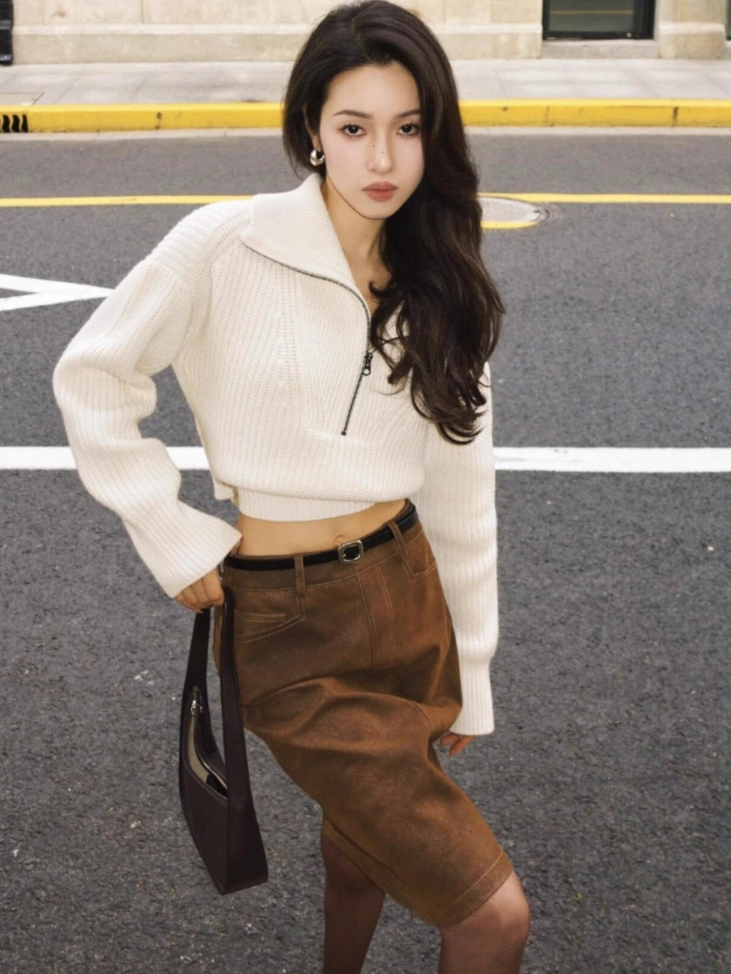 Chianti High-Waisted Mini Skirt