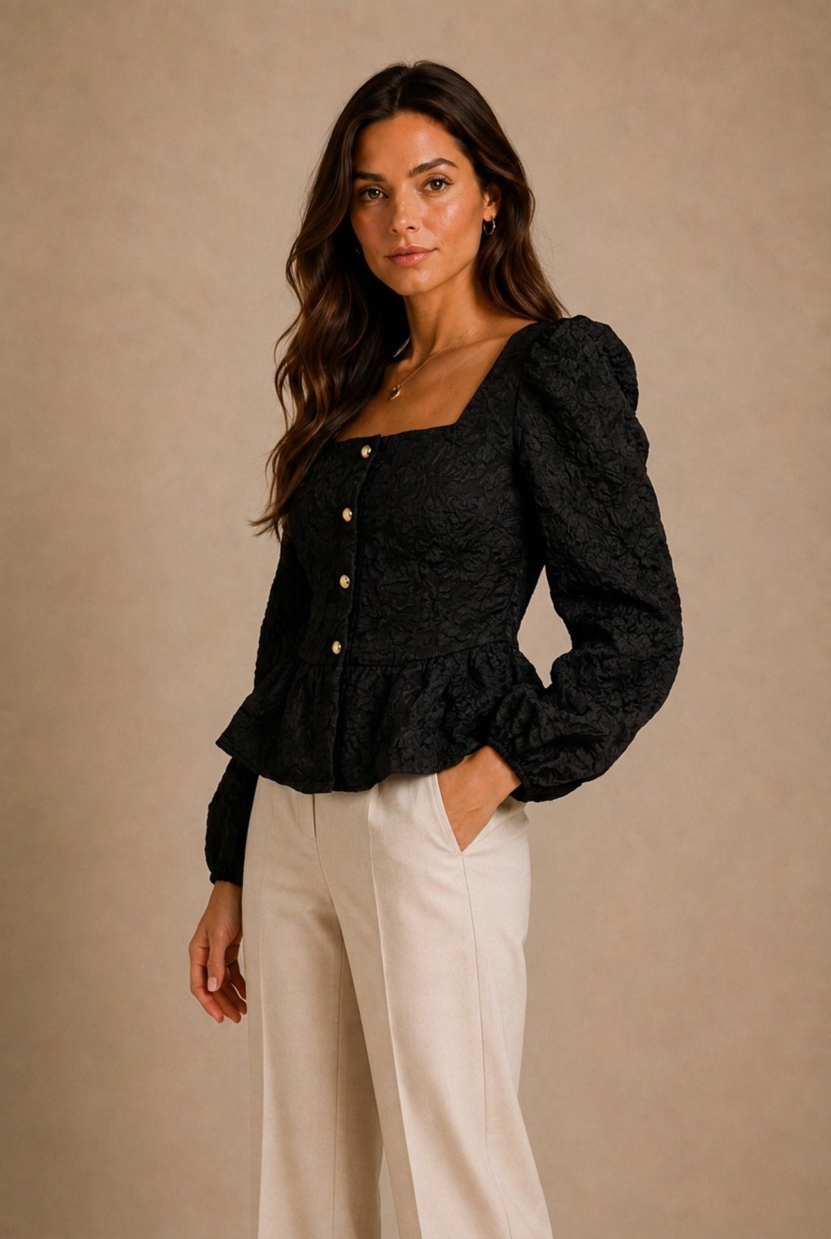 Siena Floral Peplum Blouse