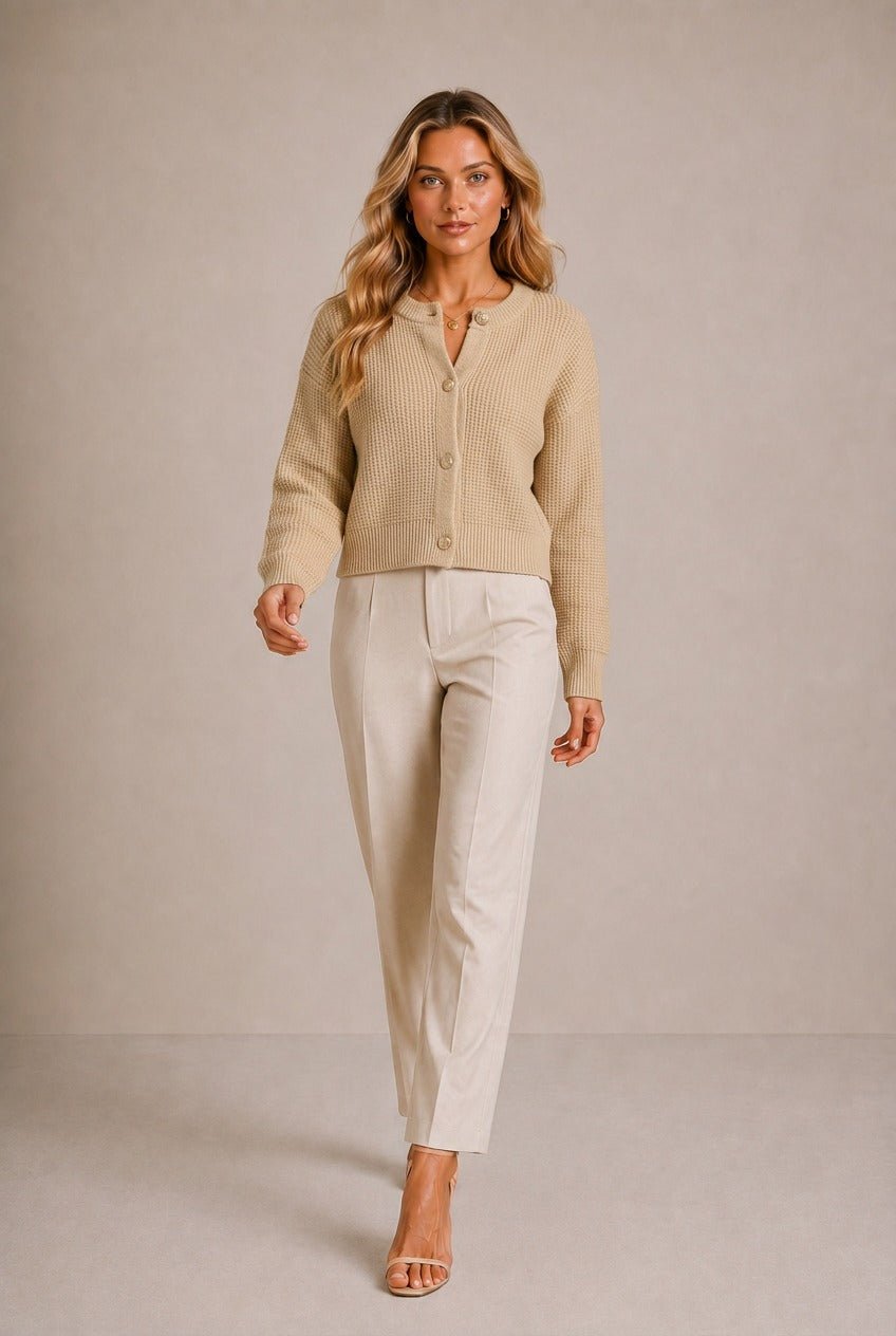 Chianti Textured Button-Front Cardigan Sweater