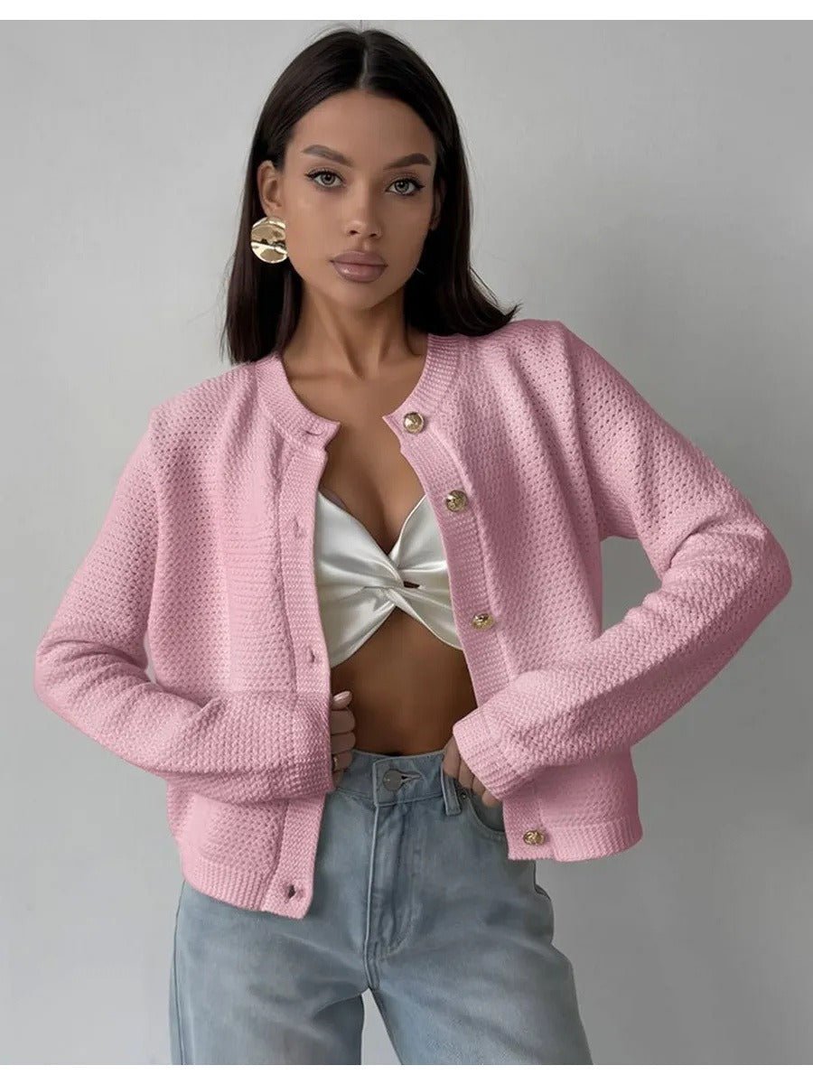 Chianti Textured Button-Front Cardigan Sweater