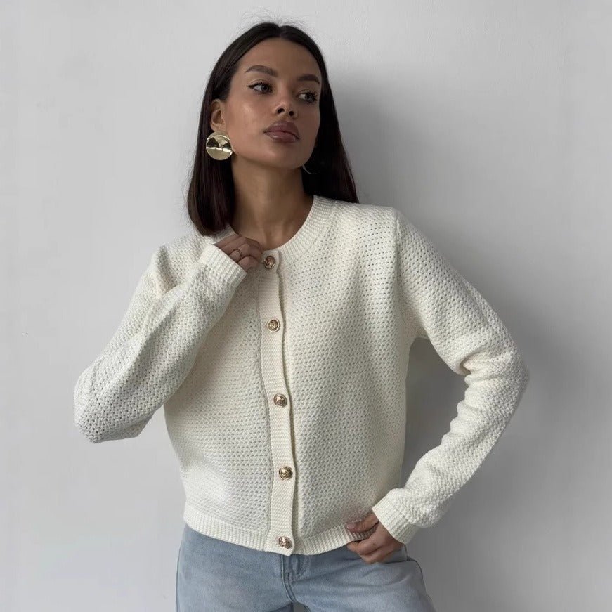 Chianti Textured Button-Front Cardigan Sweater