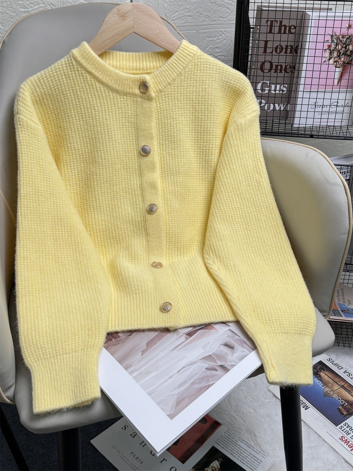 Chianti Textured Button-Front Cardigan Sweater