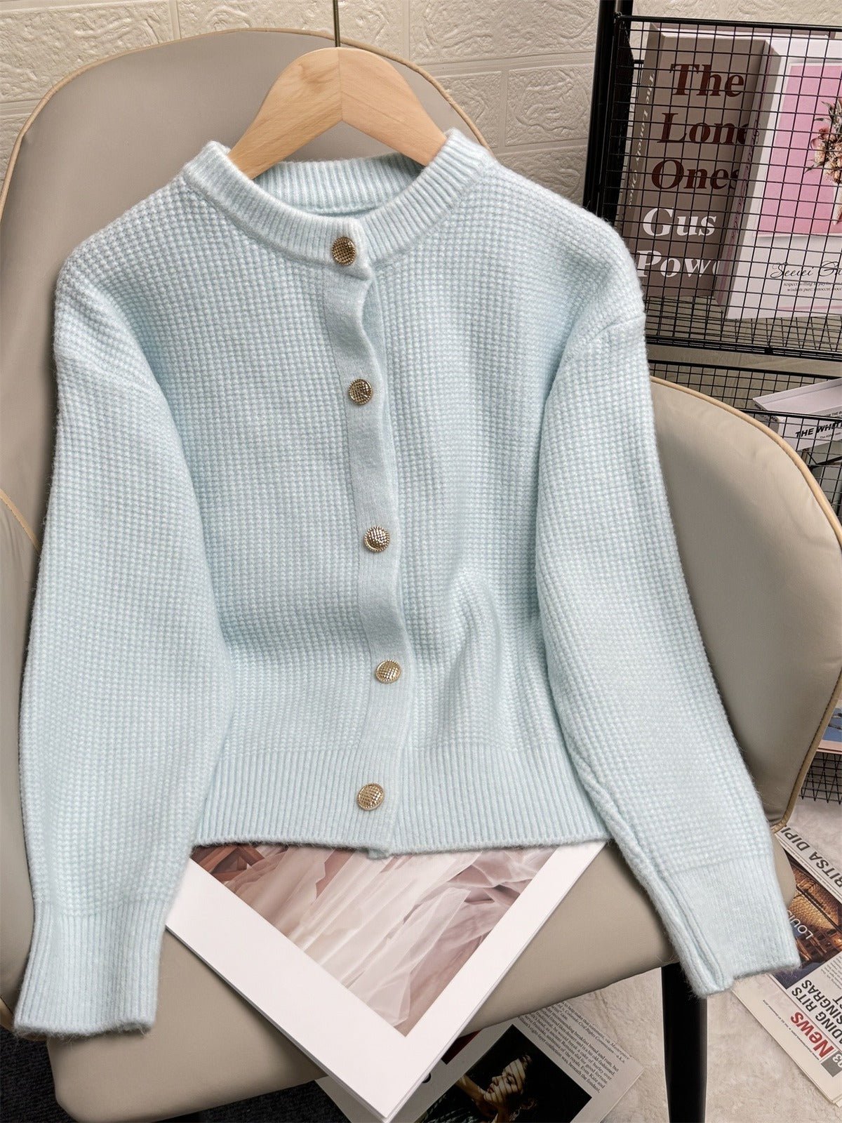 Chianti Textured Button-Front Cardigan Sweater