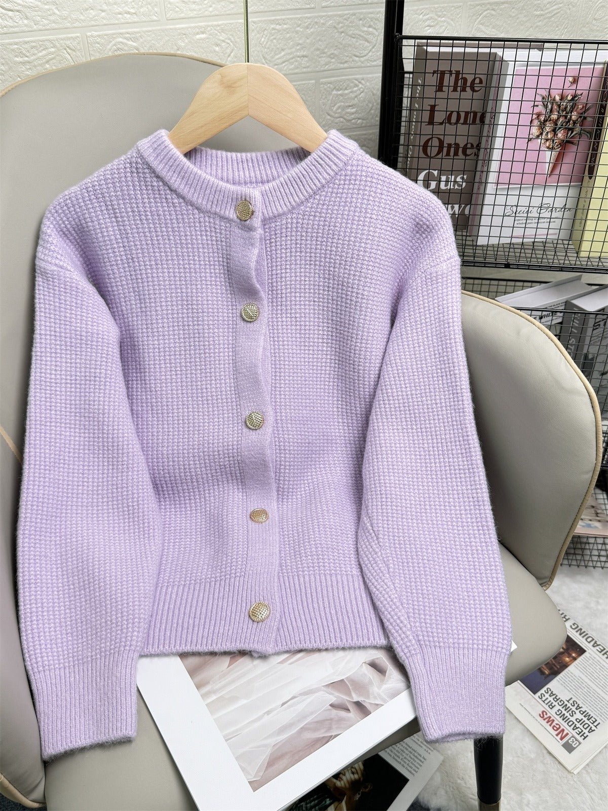 Chianti Textured Button-Front Cardigan Sweater