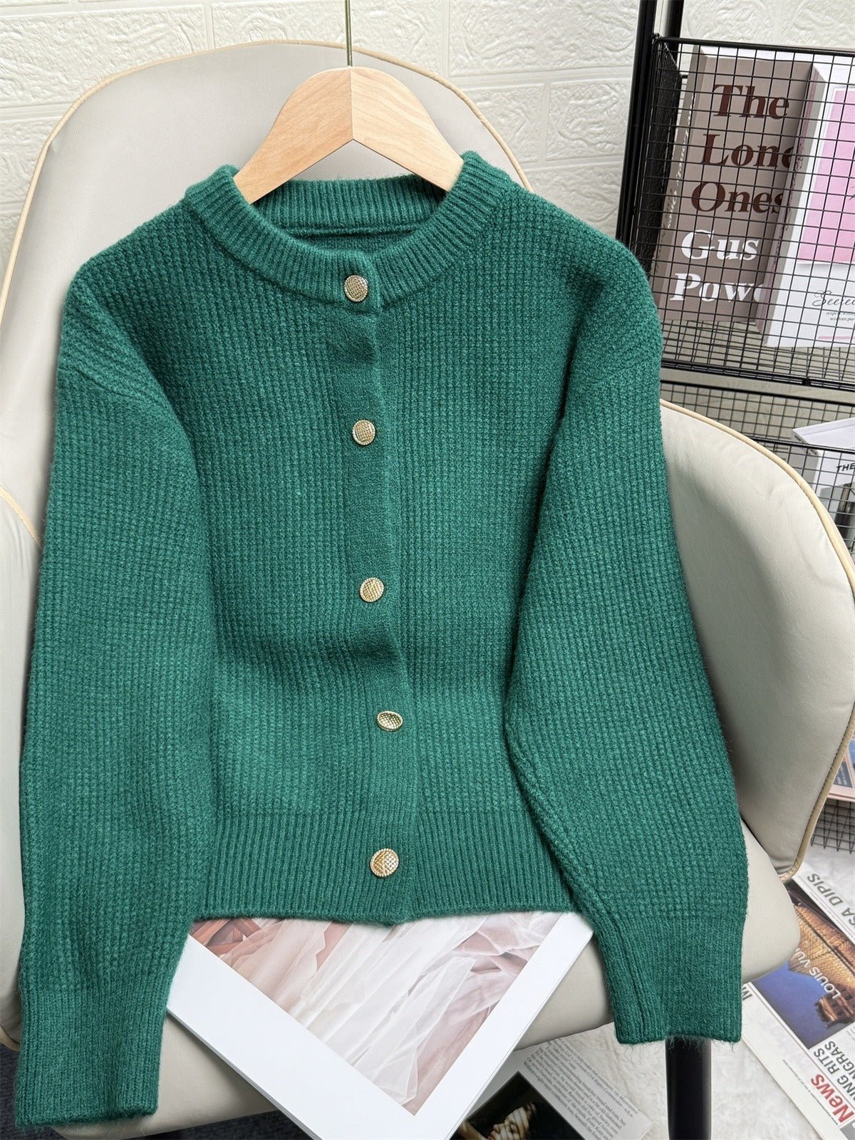Chianti Textured Button-Front Cardigan Sweater