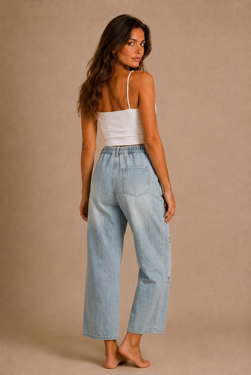 Gordes Floral Wide Leg Jeans