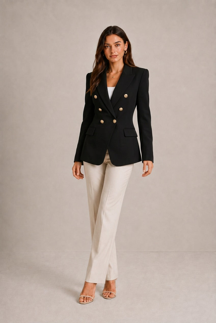 Barbaresco Gold Button Blazer