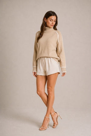 Colmar Contrast Trim Turtleneck Sweater