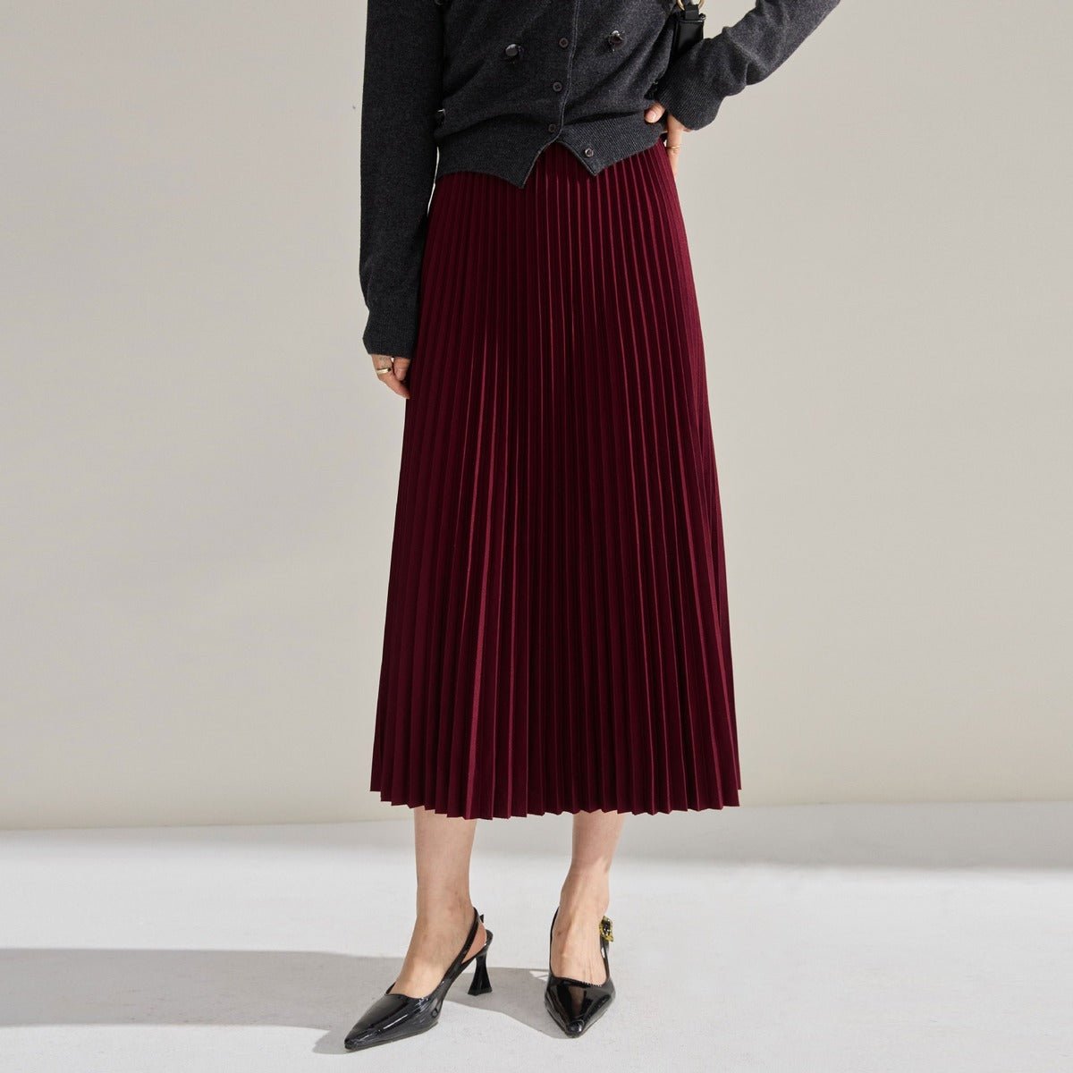 Cahors Pleated Midi Skirt