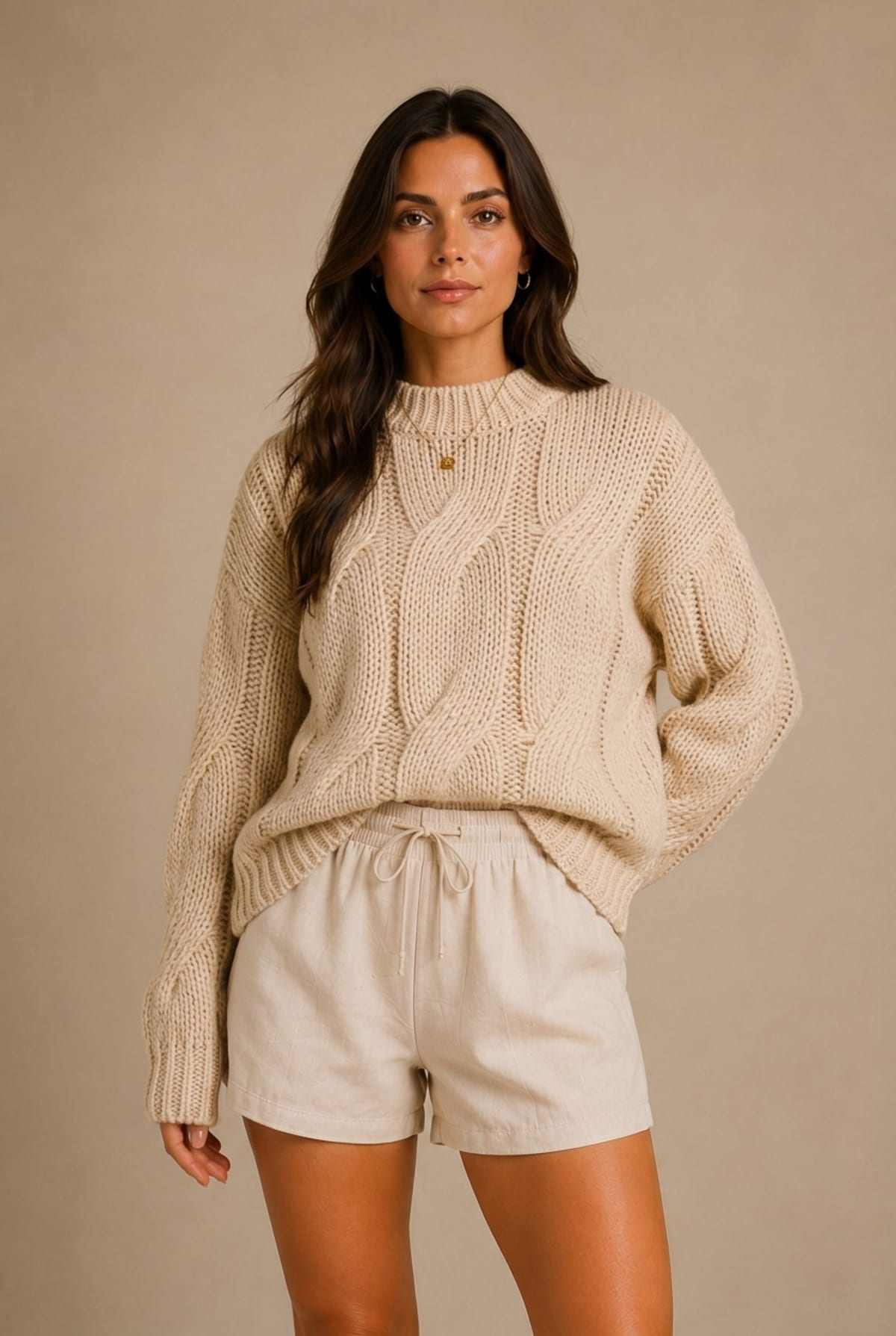 Cortona Oversized Cable-Knit Sweater