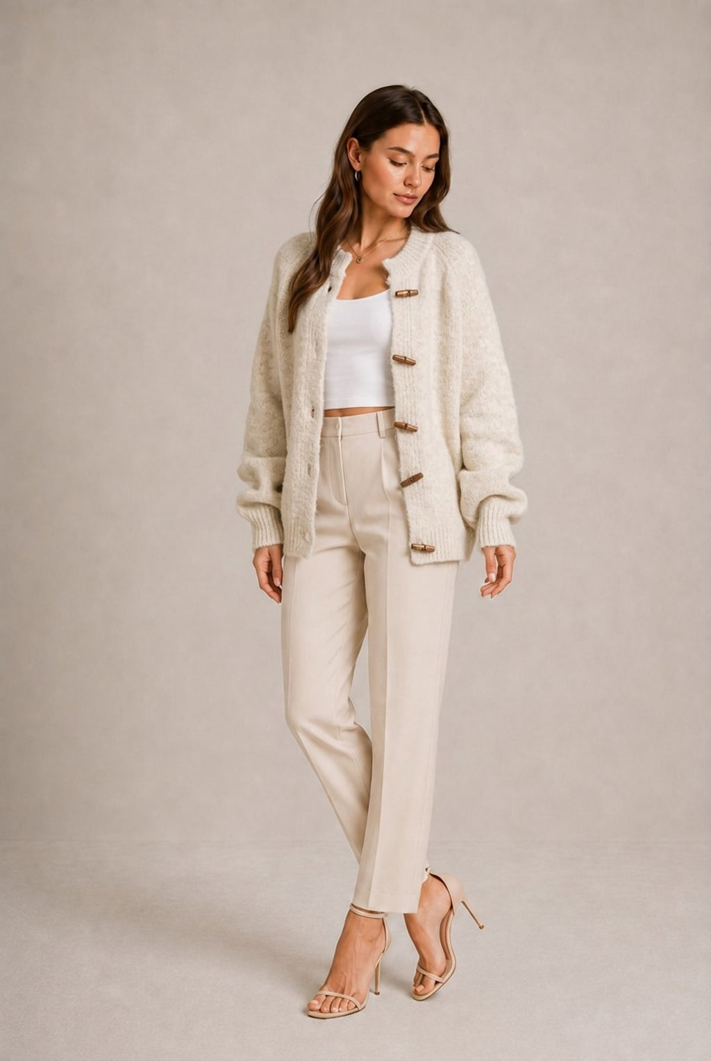 Chianti Toggle Button Cardigan