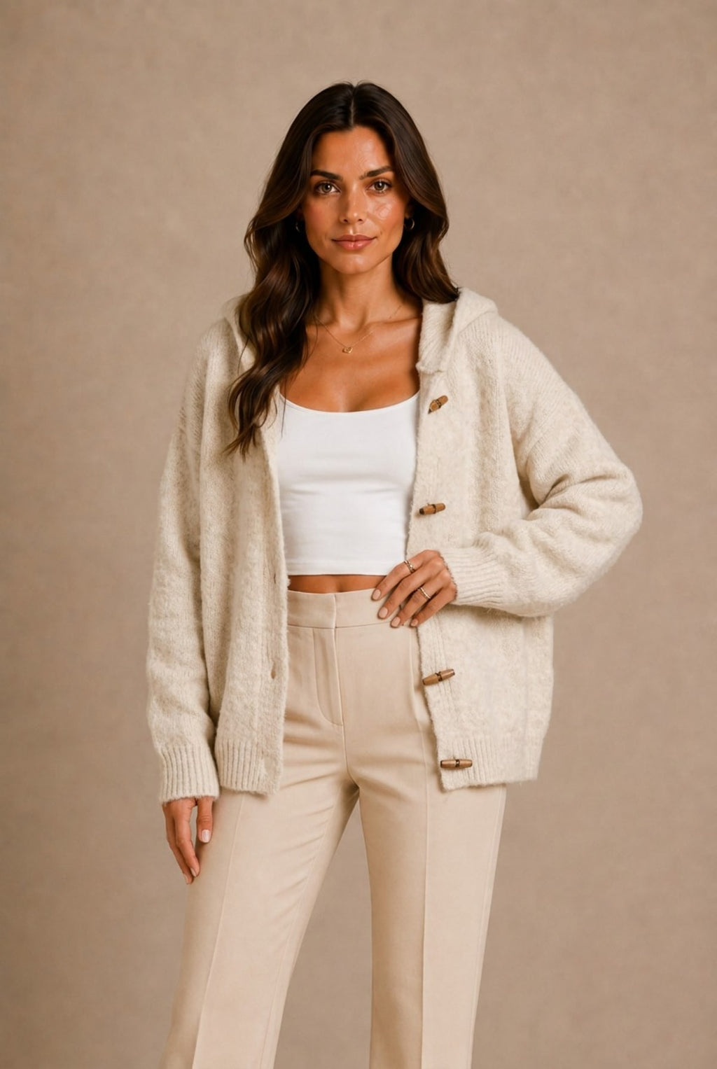 Chianti Toggle Button Cardigan