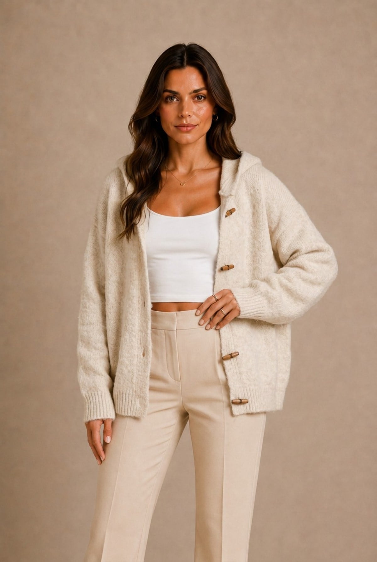 Chianti Toggle Button Cardigan