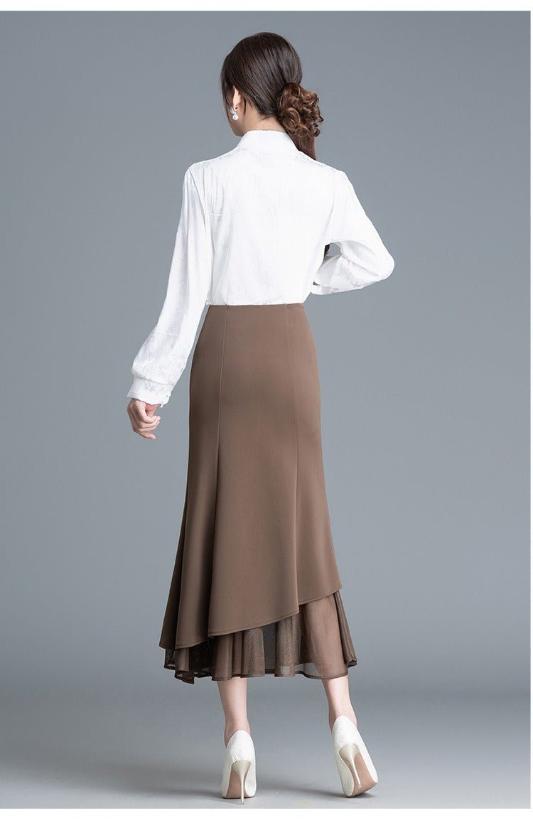 Volterra Asymmetrical Fishtail Skirt