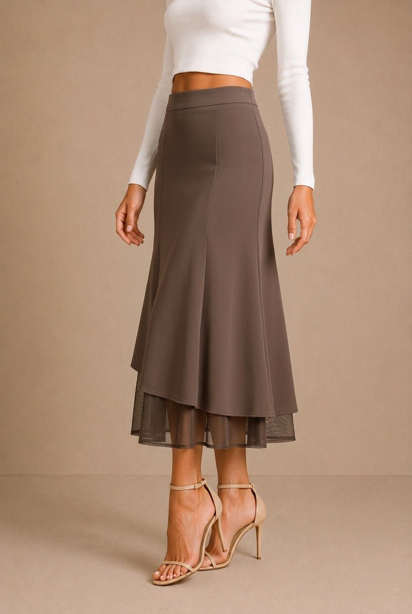 Volterra Asymmetrical Fishtail Skirt