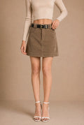 Volterra Belted Mini Skirt