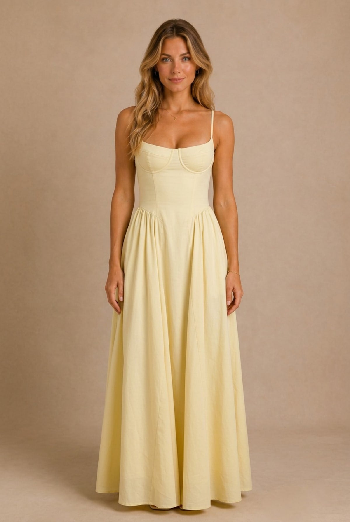 Volterra Bustier Fit and Flare Midi Dress