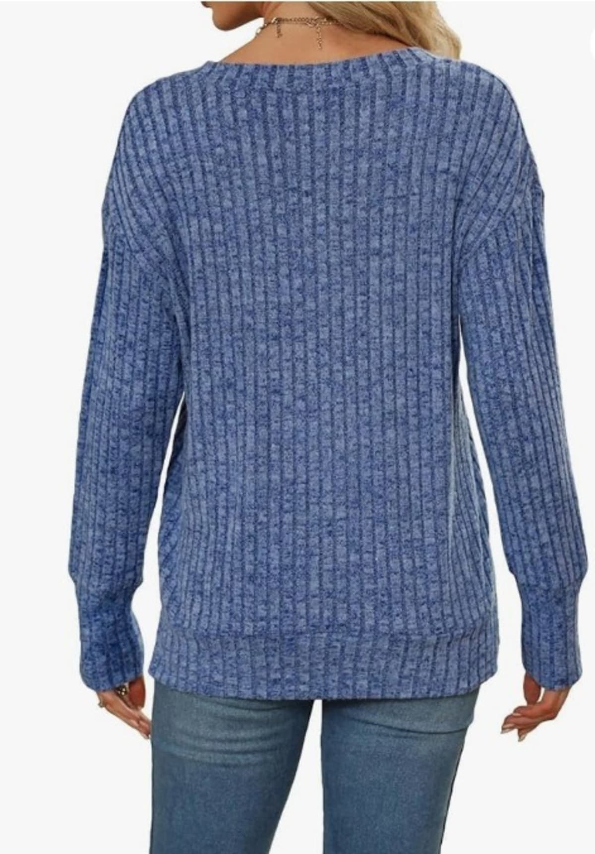 Arezzo Ribbed V-Neck Sweater