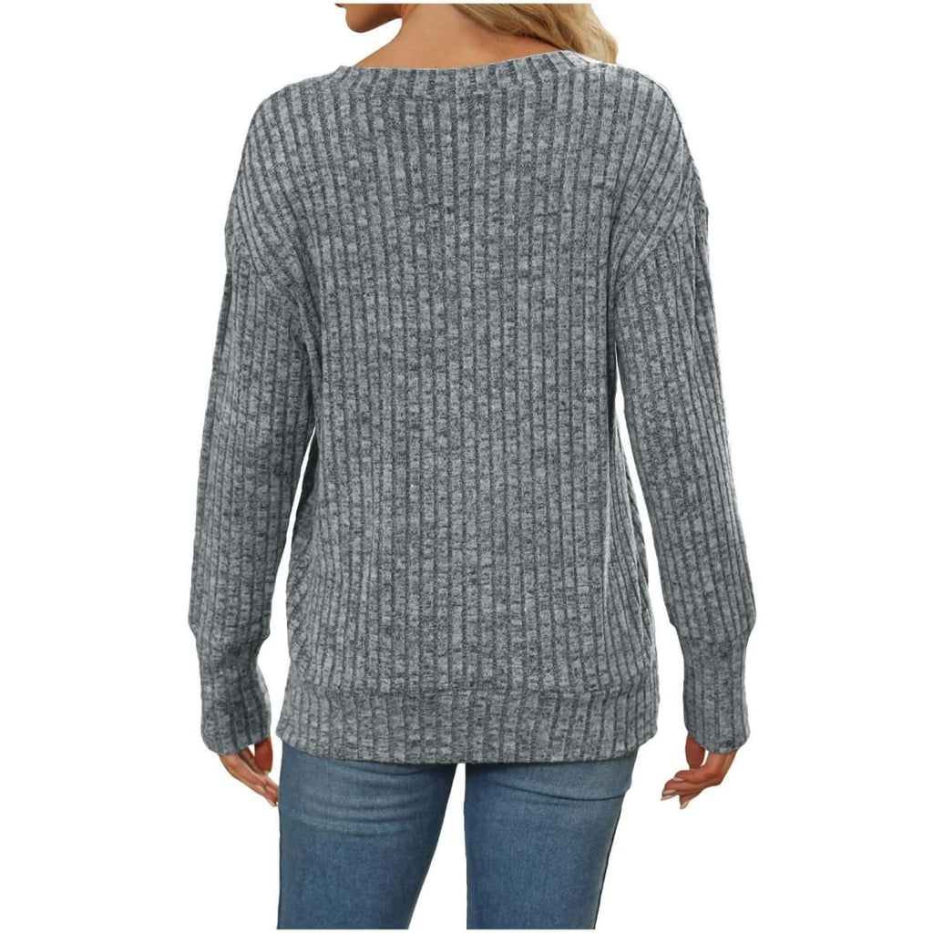 Arezzo Ribbed V-Neck Sweater