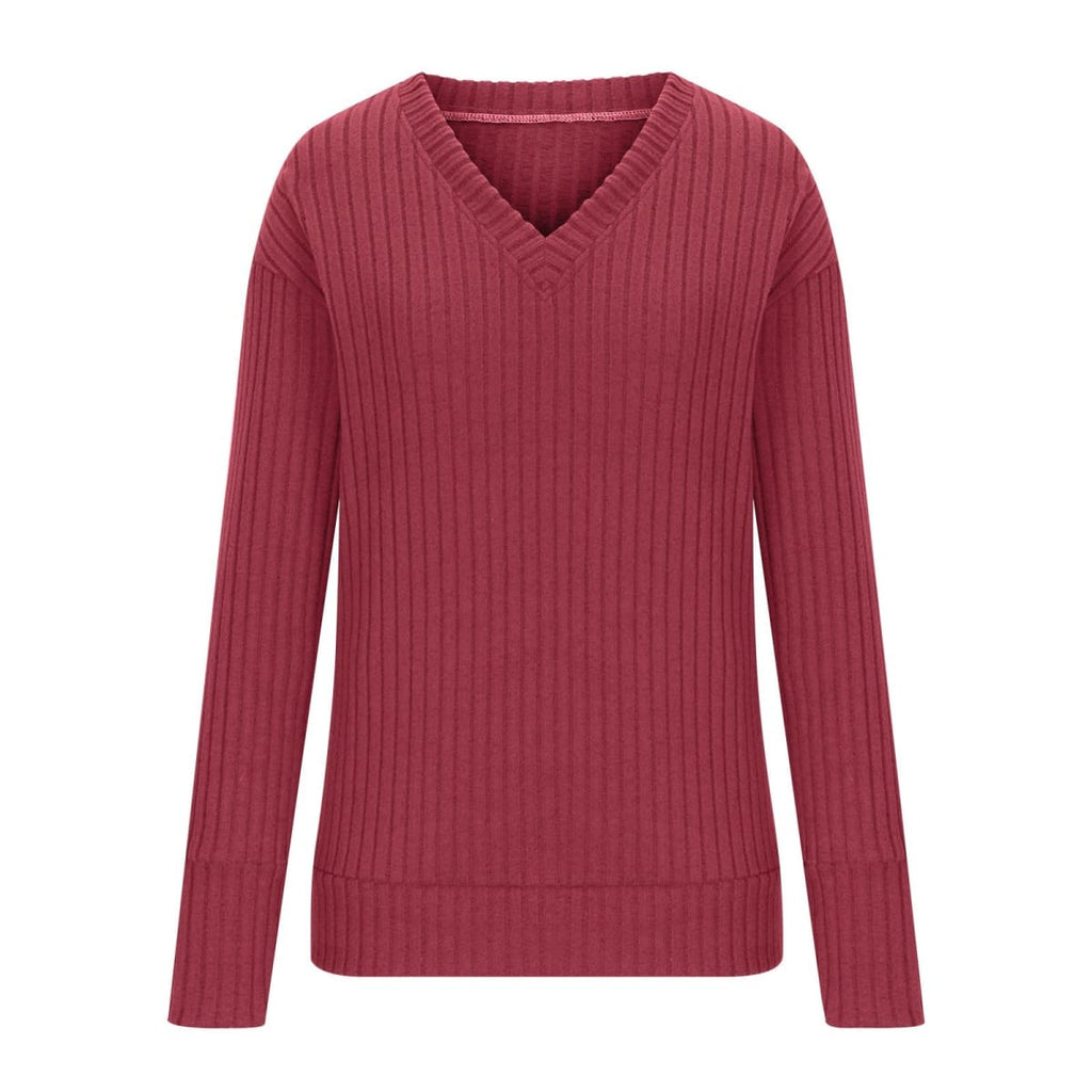 Arezzo Ribbed V-Neck Sweater