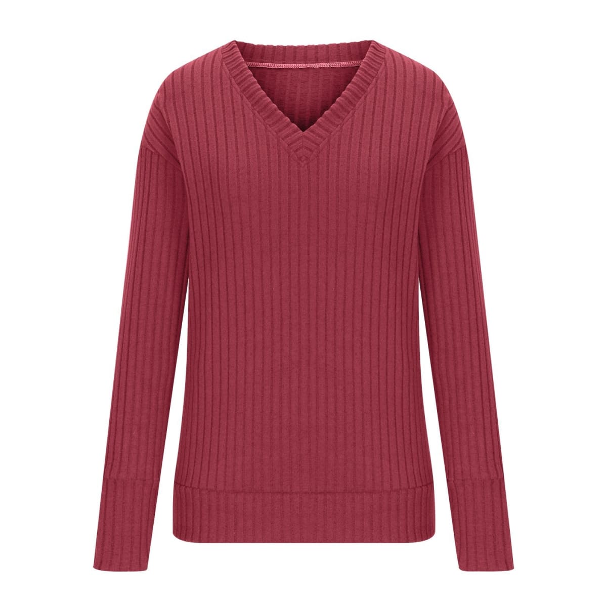 Arezzo Ribbed V-Neck Sweater
