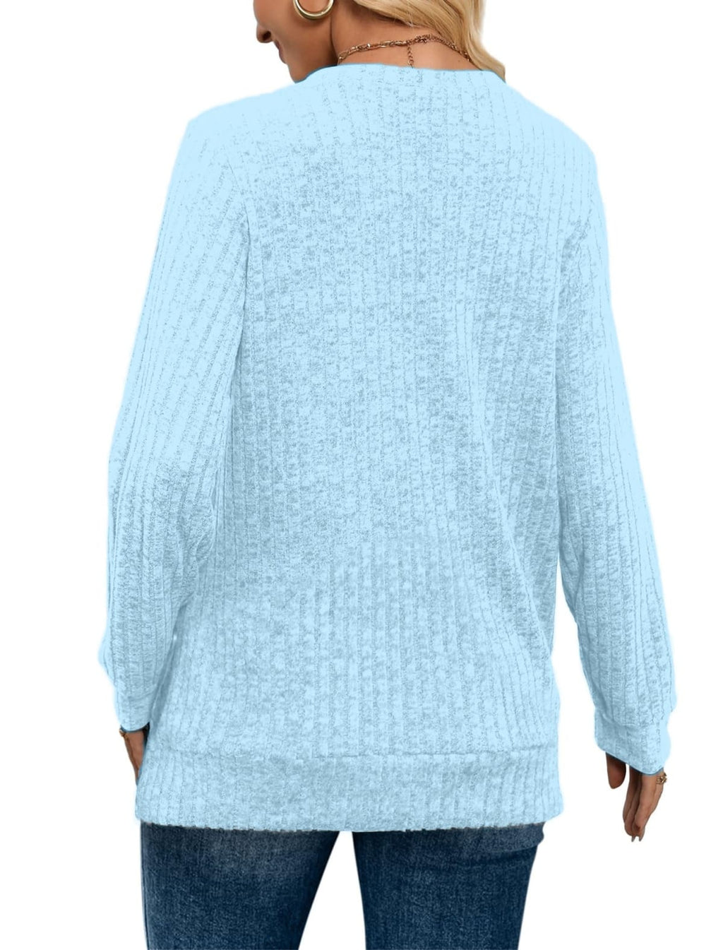Arezzo Ribbed V-Neck Sweater