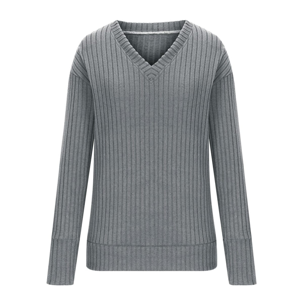 Arezzo Ribbed V-Neck Sweater
