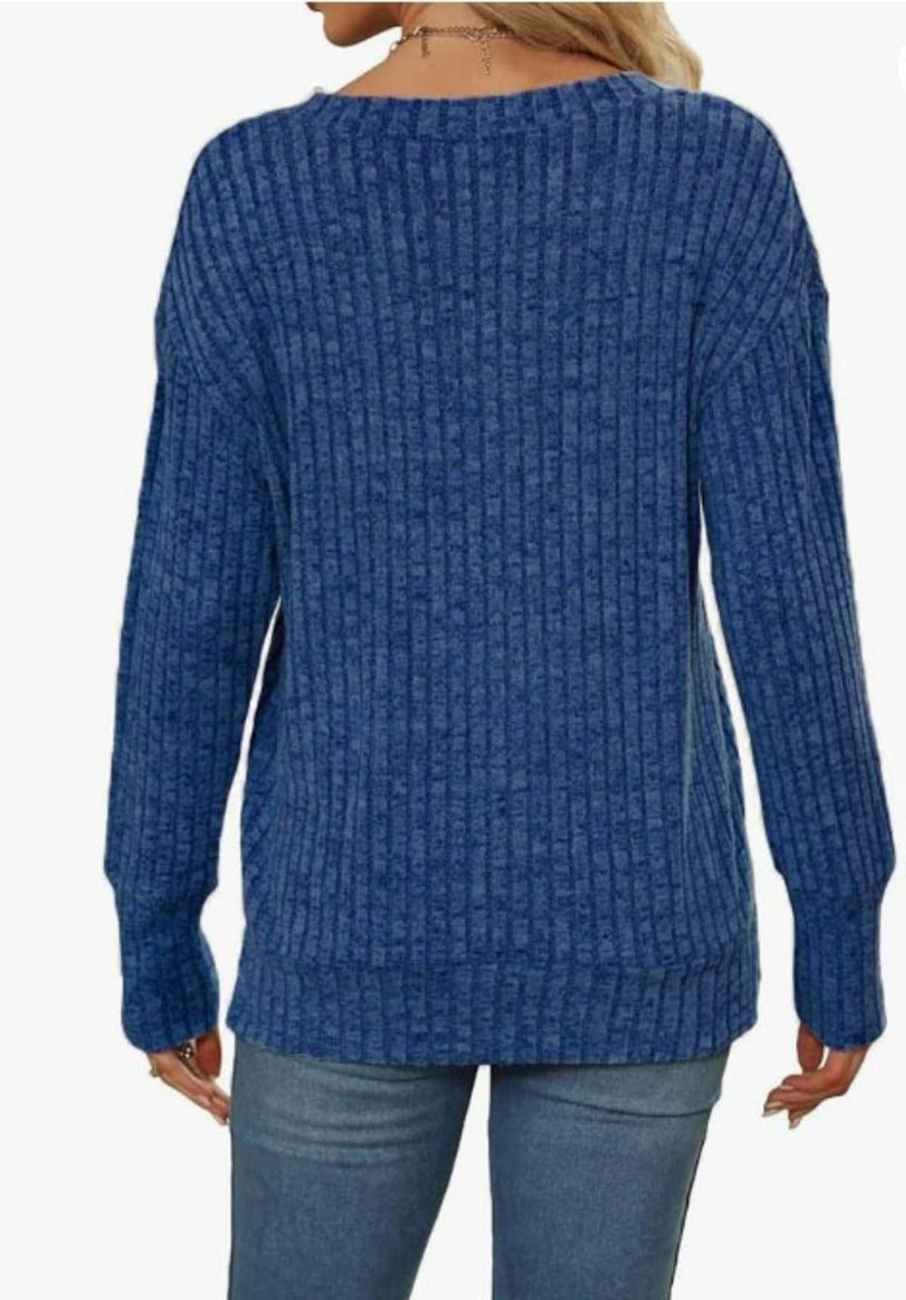 Arezzo Ribbed V-Neck Sweater