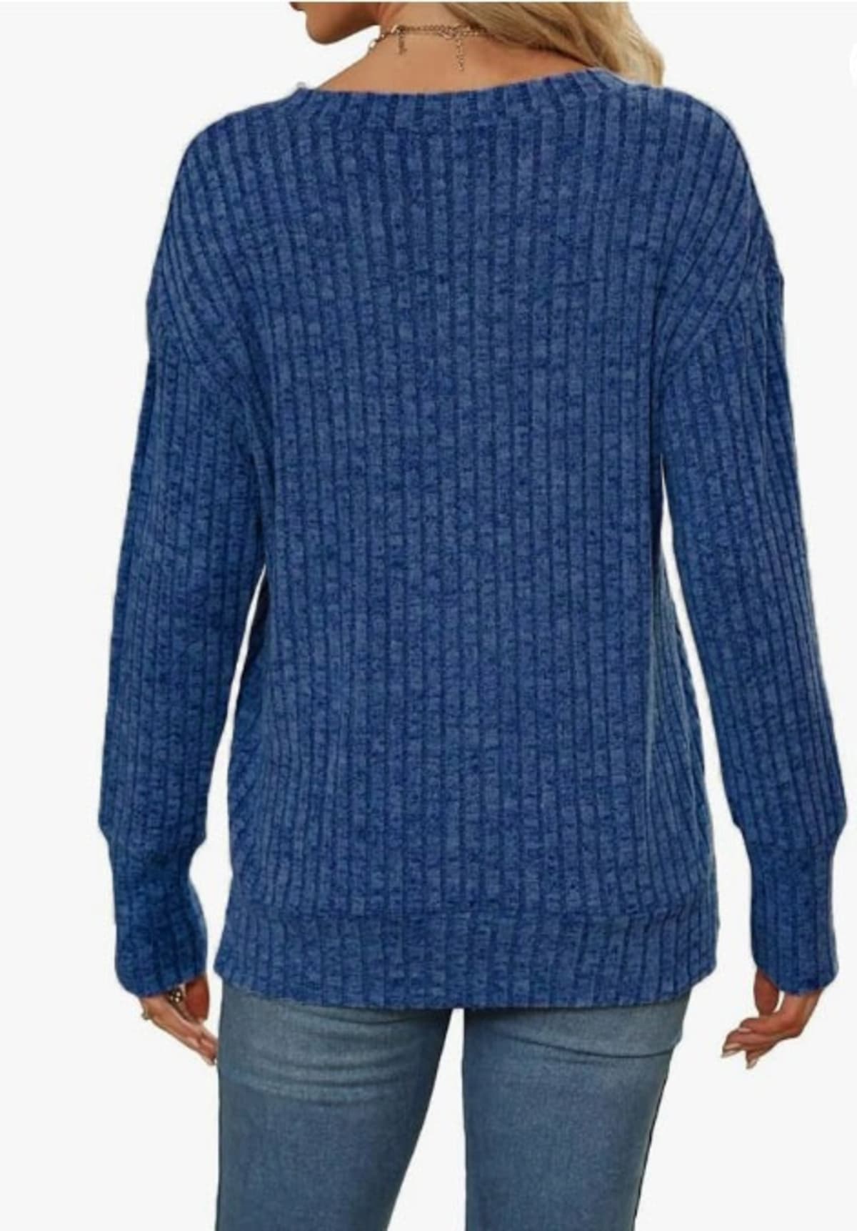 Arezzo Ribbed V-Neck Sweater