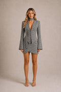 Arezzo Plaid V-Neck Set