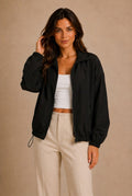 Asti Drawstring Hem Bomber Jacket