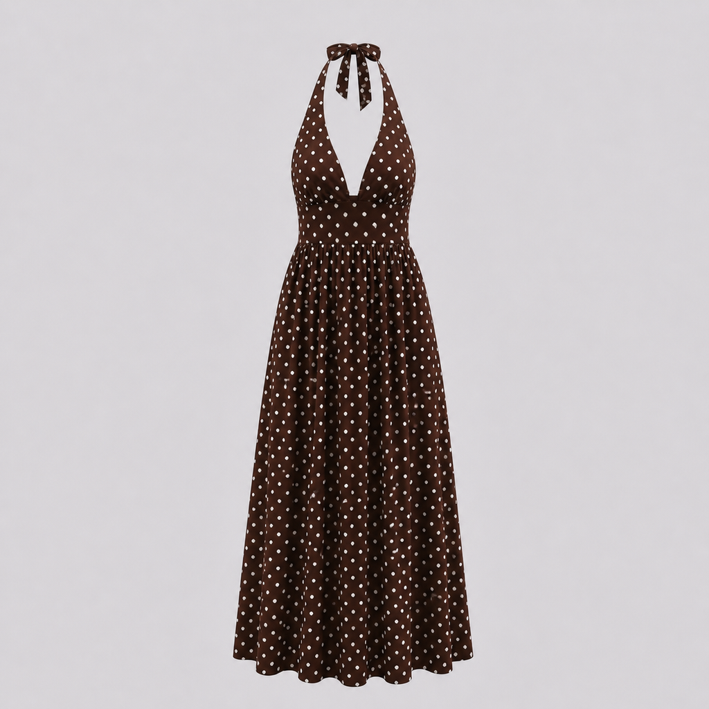 Positano Polka Dot Maxi Dress