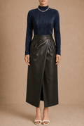 Bordeaux Pleated Maxi Skirt