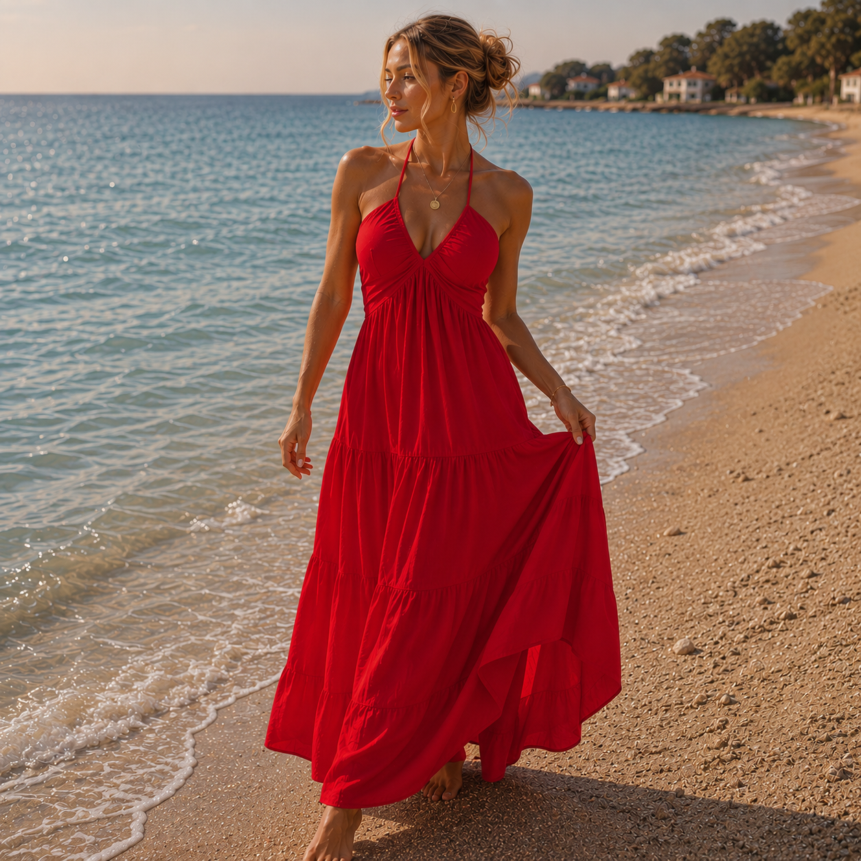 Mykonos Ivory Maxi Dress