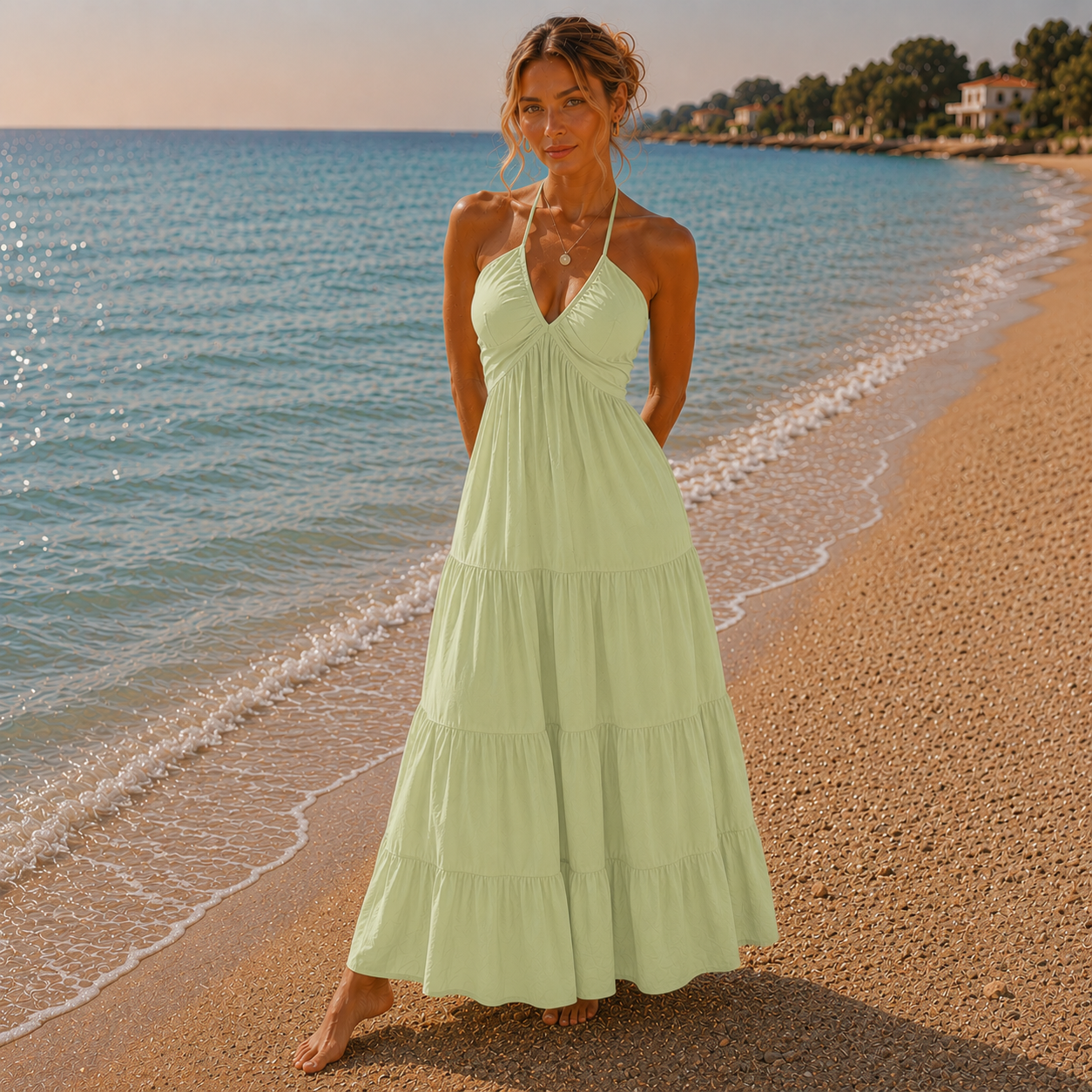 Mykonos Ivory Maxi Dress