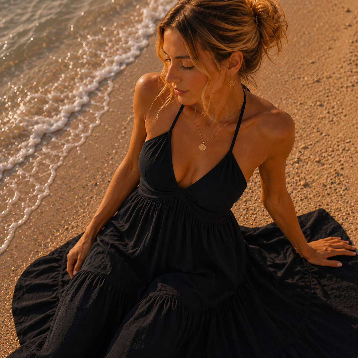Mykonos Ivory Maxi Dress
