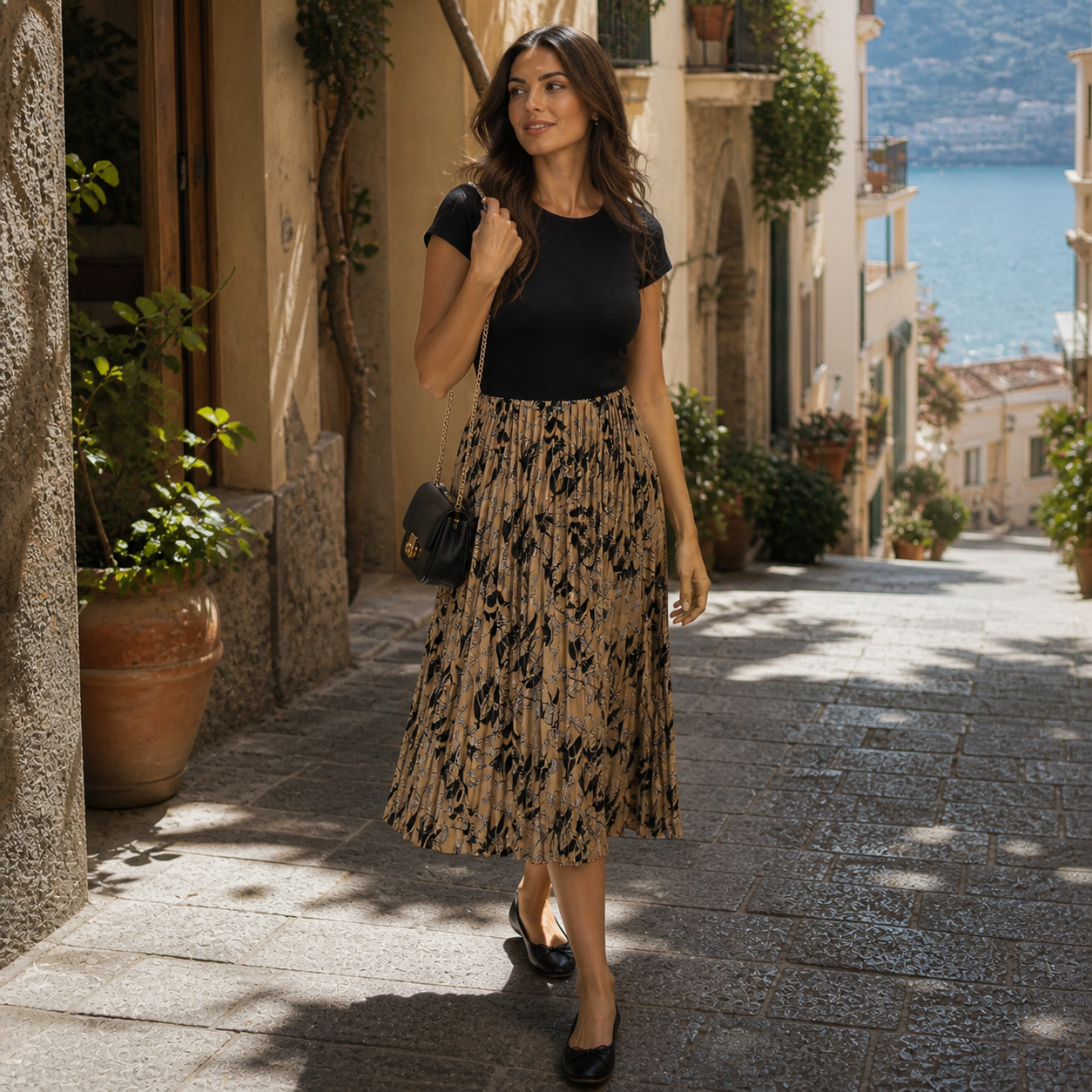 Sorento Contrast Midi Dress